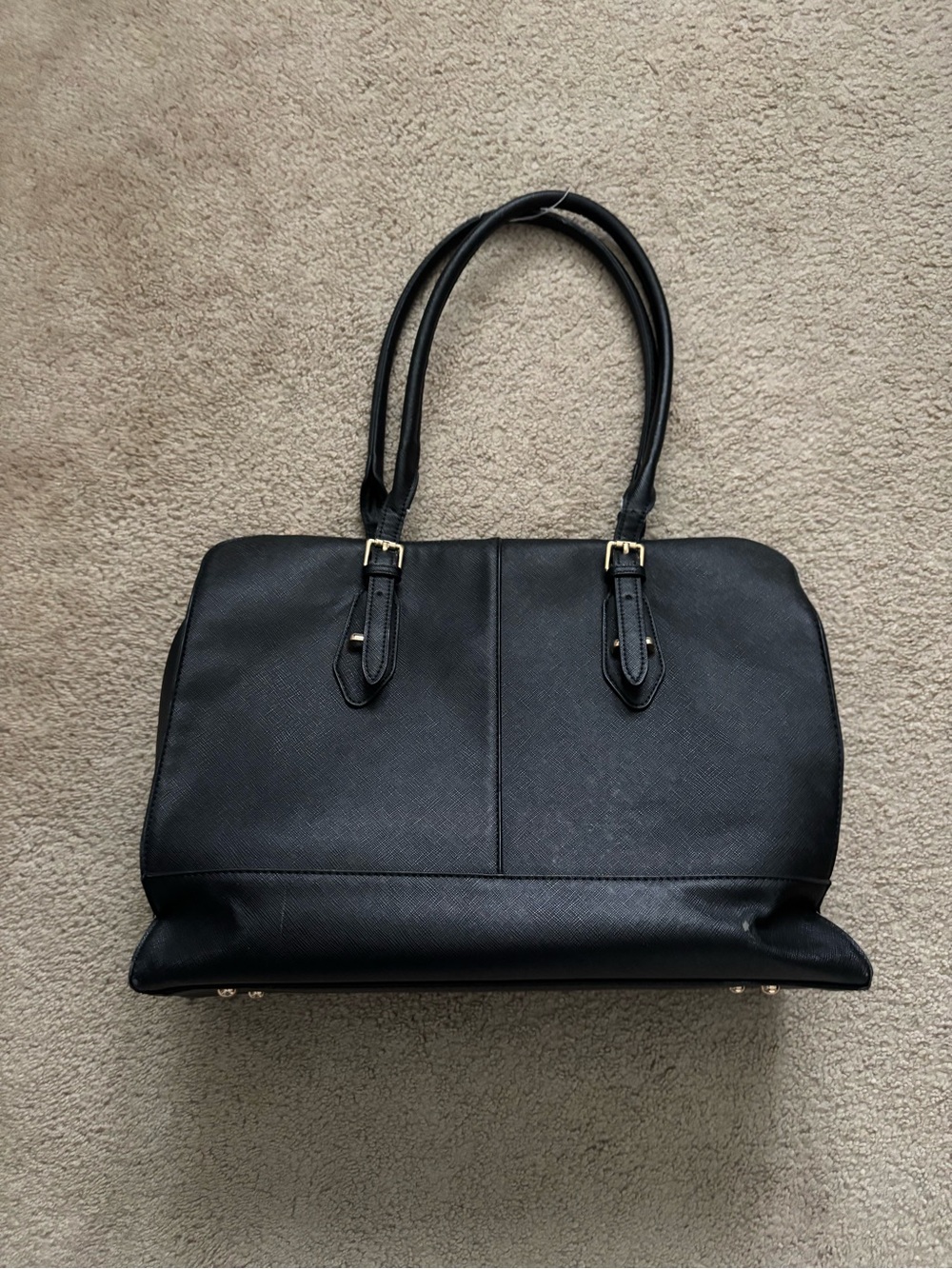 Amazon Laptop Bag Black with Gold Hardware